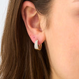 Pave Diamond Huggies, Zinnia