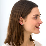Emerald Button Earrings, Ottilie