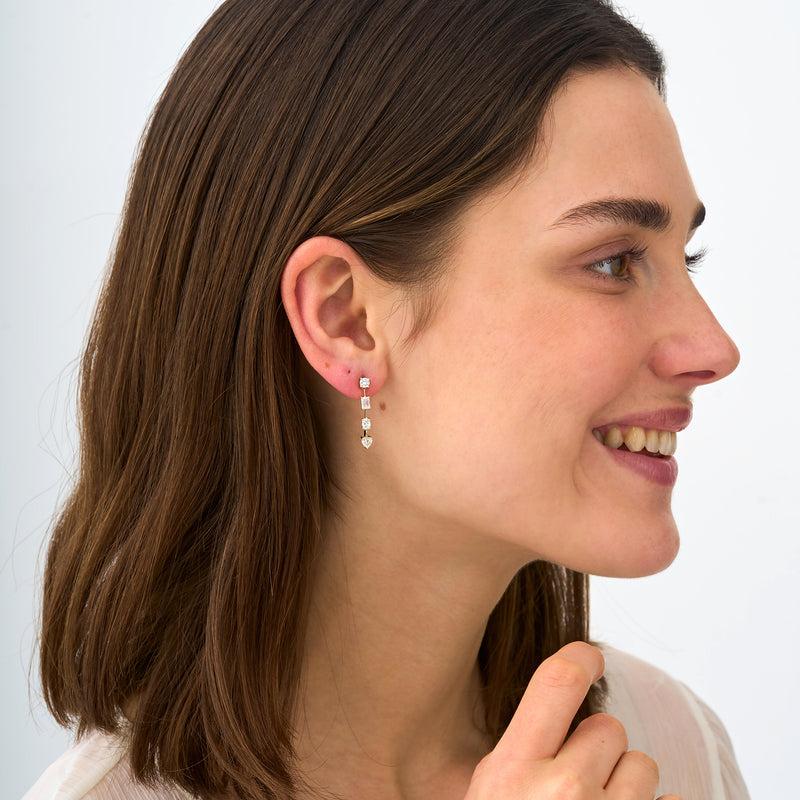 Fancy Cut Lab Grown Earrings, Winifred