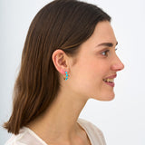 Turquoise Teardrop Huggie Earrings, Aveline