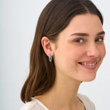 Turquoise Teardrop Huggie Earrings, Aveline