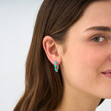 Turquoise Teardrop Huggie Earrings, Aveline