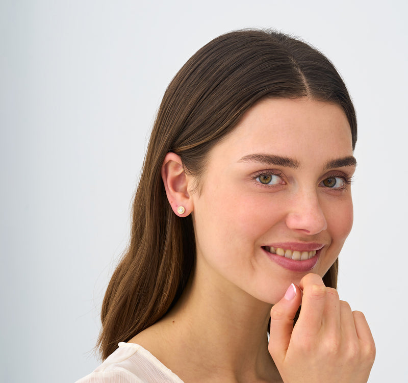 Lab Diamond Circle Stud, Thessaly