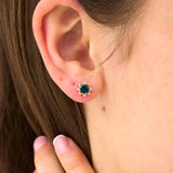 Natural Blue Topaz Stud Earrings, Ysella