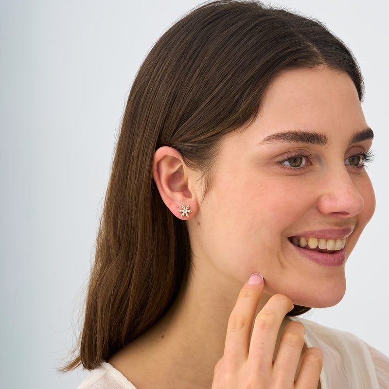 Diamond Flower Studs, Romilly