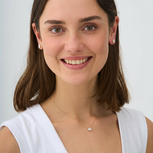 1ct Lab Grown Oval Diamond Solitaire Necklace, Neris