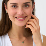 Round Cluster Emerald and Diamond Pendant, Ottilie