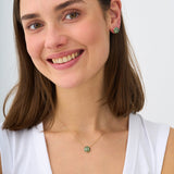 Round Cluster Emerald and Diamond Pendant, Ottilie