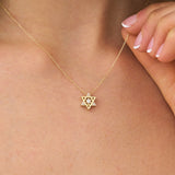 Diamond Star Of David Necklace, Romilly