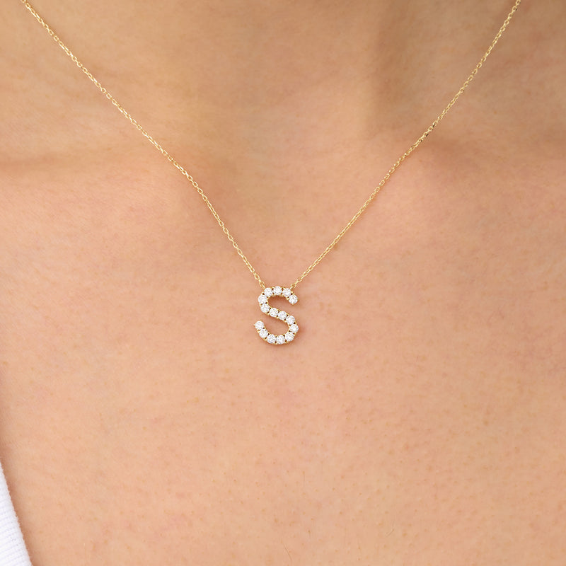 Lab Grown Diamond Initial Necklace, Anouk