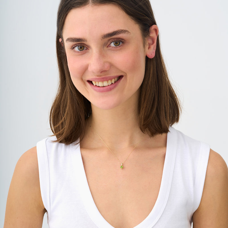 Heart Peridot & Diamond Necklace, Eira