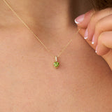 Heart Peridot & Diamond Necklace, Eira
