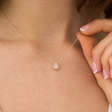 Pear Shape Lab Diamond Necklace, Holly