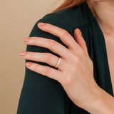 dainty cigar band with clear diamonds