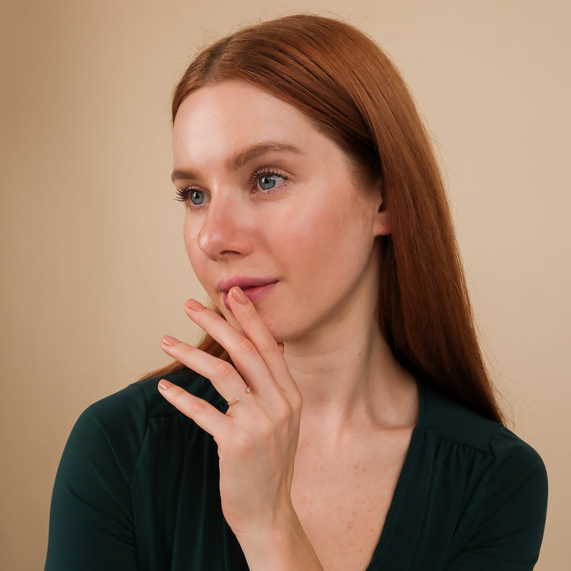 handmade open band in solid gold