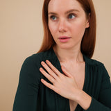 petite v shape diamond ring