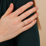 minimalistic diamond stackable band