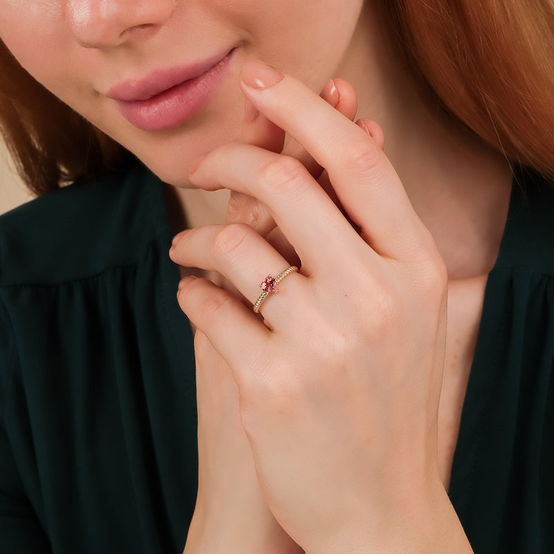 october birthstone tourmaline band