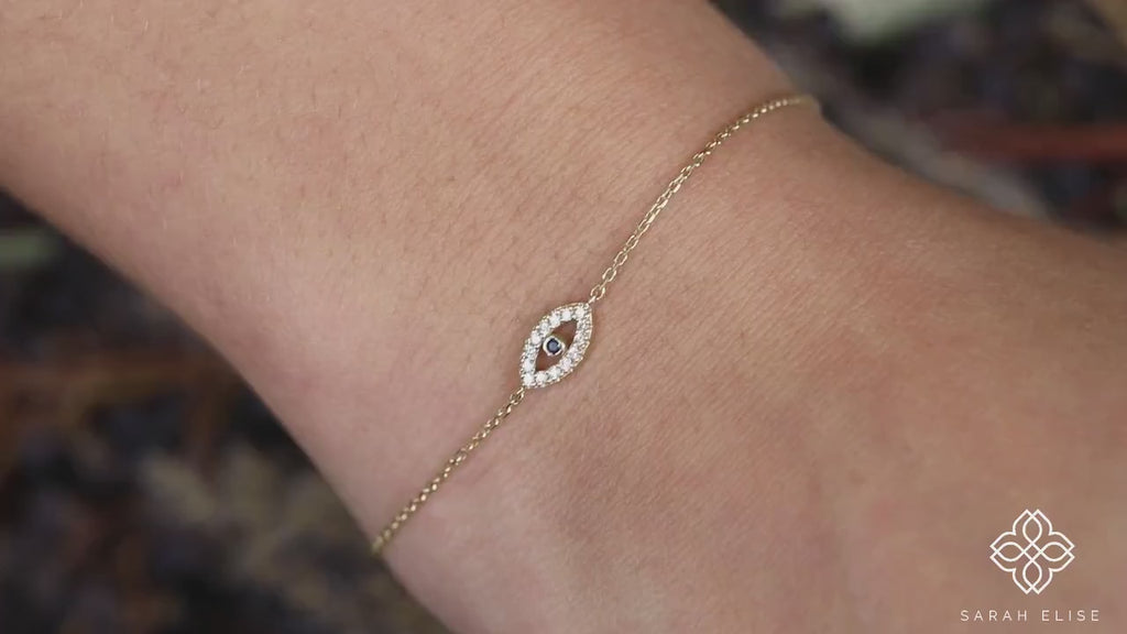 minimalistic lucky eye protection bracelet
