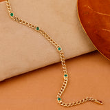 Emerald Station cuban chain Bracelet