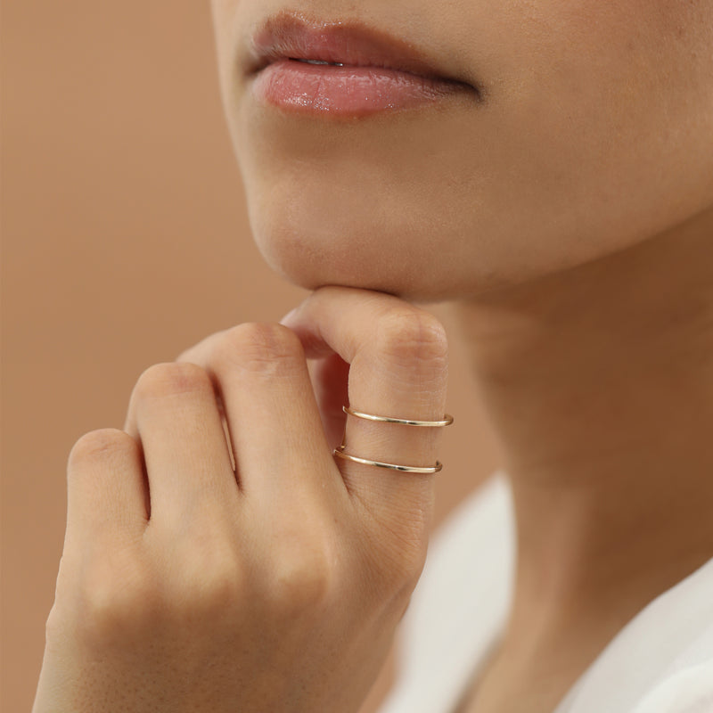 Plain Gold Double Ring
