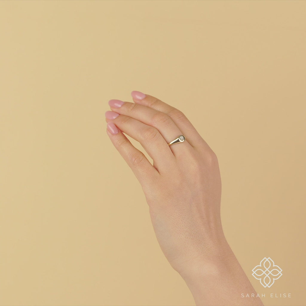 Handcrafted in 14k or 18k Gold Signet Ring