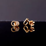 Minimalistic Design Handcuff Earrings for her in solid gold
