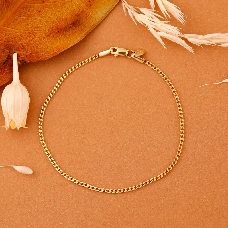 thin Cuban Chain Bracelet