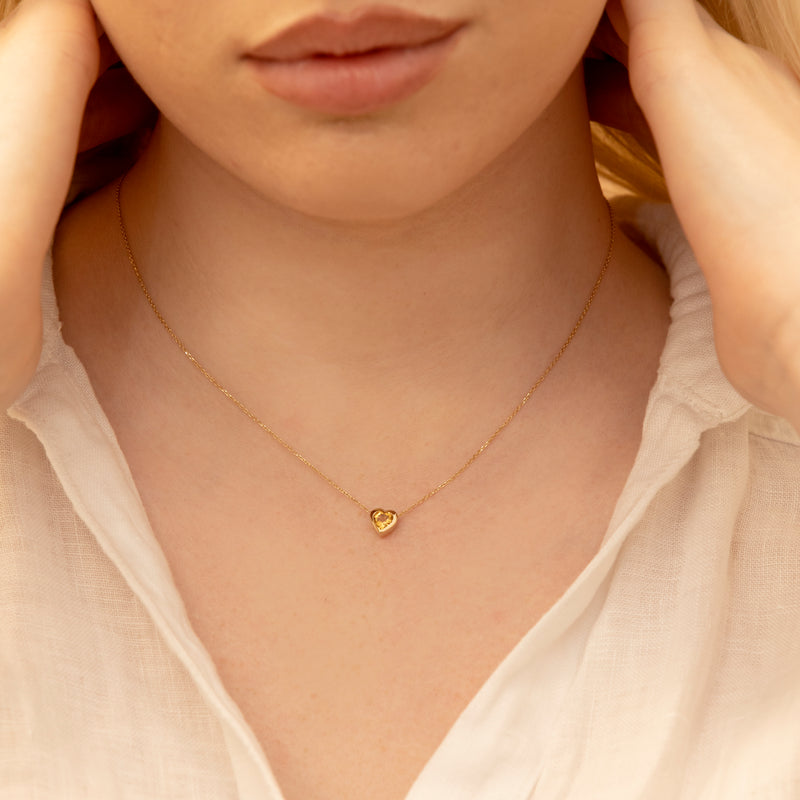 Handmade Citrine Gemstone Necklace