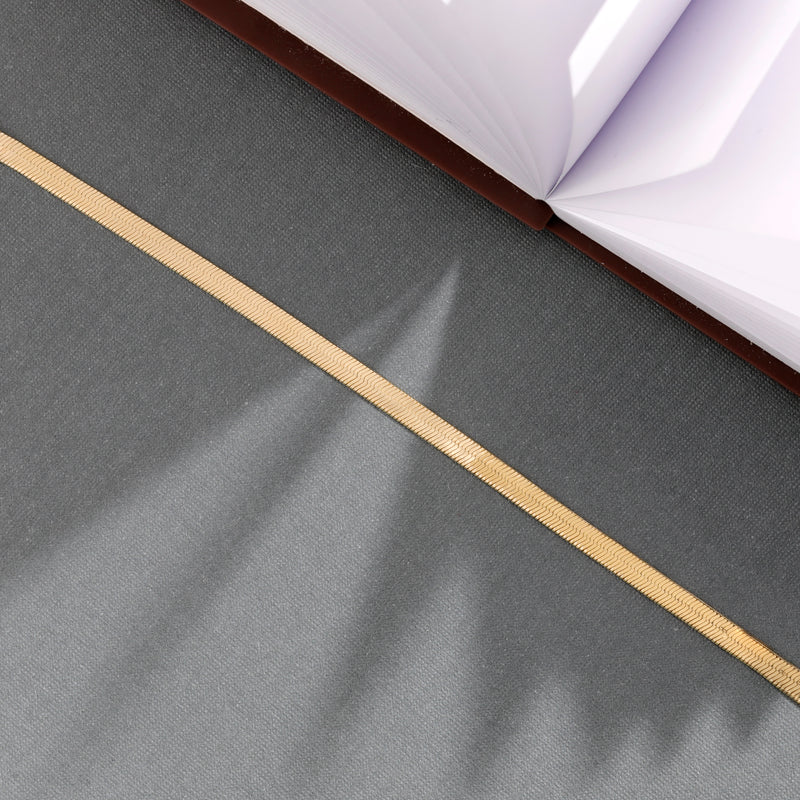 Gold Herringbone Chain