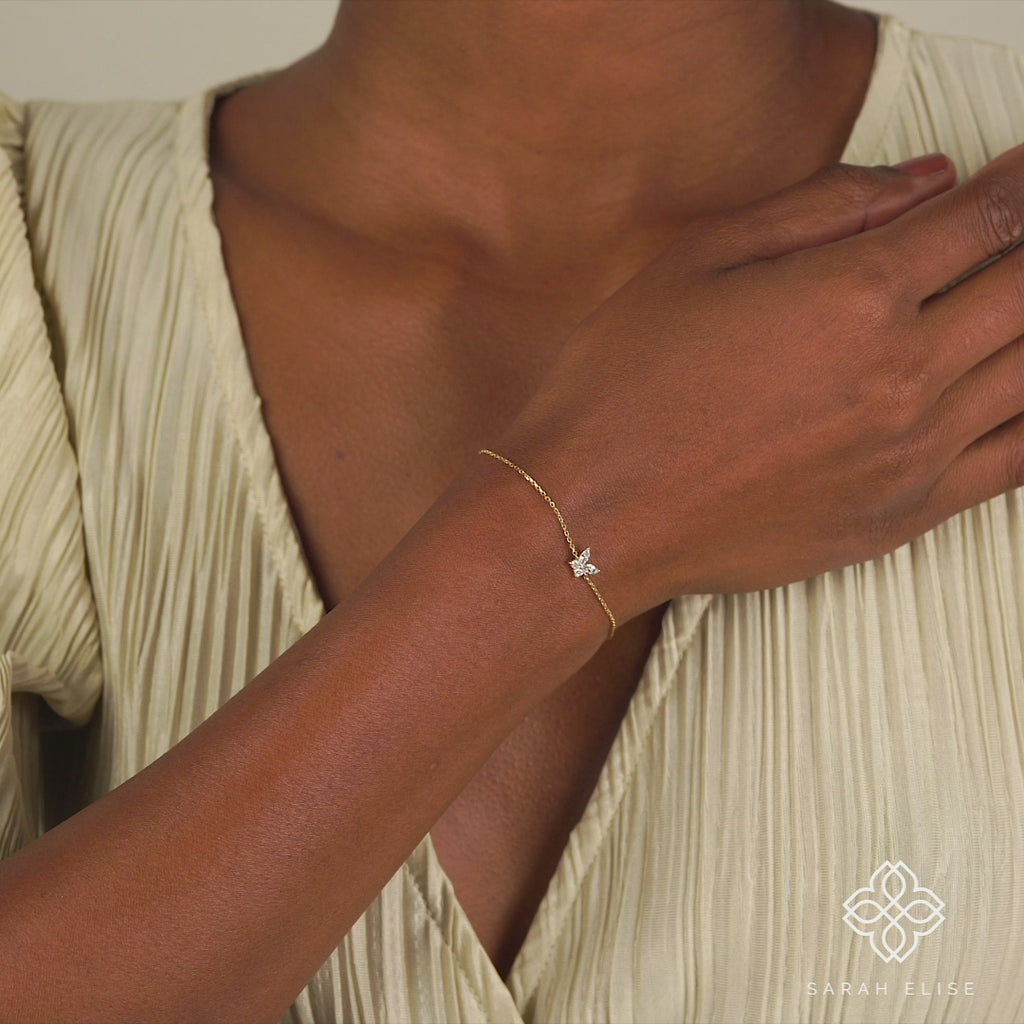 Petite Butterfly Bracelet with Diamonds