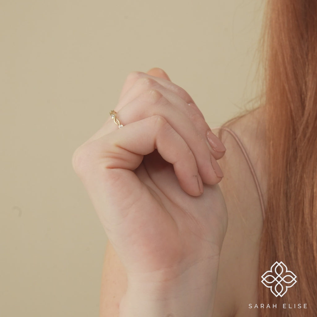 petite stacking ring with diamonds