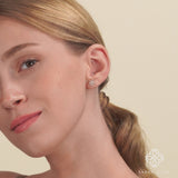 solid Gold and Natural Diamond Flower Studs