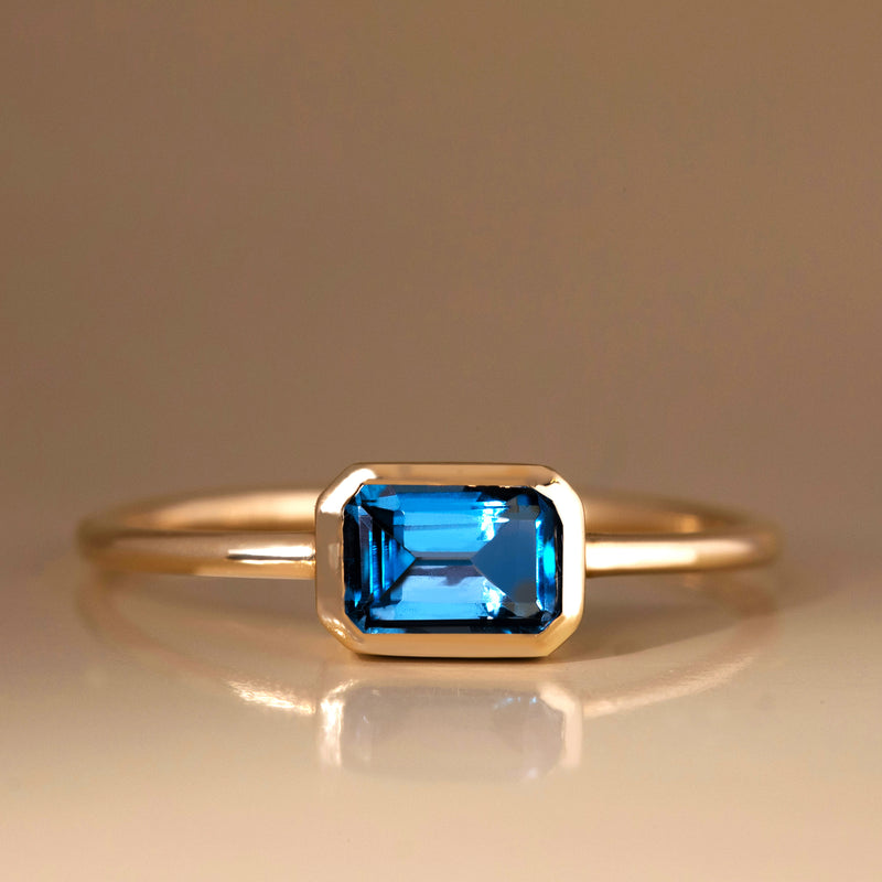 December Birthstone Topaz Gold Ring