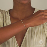 Solid Gold Handmade Diamond Love Letters Bracelet