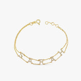 Custom Name Bracelet with Diamonds