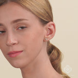 Diamond April Birthstone Bee Earring studs 