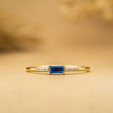 September Sapphire and Diamond Ring