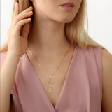 Diamond Gold Initial with Paperclip Chain Necklace