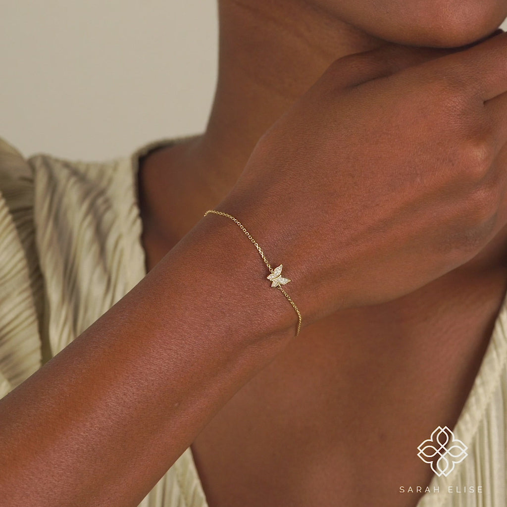 Tiny Petite Butterfly Bracelet