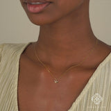 Handmade Diamond Evil Eye Pendant Necklace