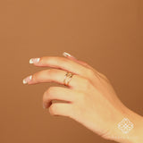 Solid Gold Handmade Initial Ring