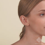 Handmade dainty solid Gold Cross stud Earrings