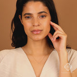 Simple triple diamond necklace for everyday wear for her