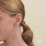 Minimalistic Gold Natural Diamond Evil Eye Earrings