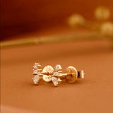 Minimalistic Design multiple cluster Mix Diamond Stones Stud earrings