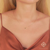 Natural Diamond hamsa hand Luck Necklace