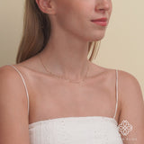 petite solid Gold mixed Chain necklace for her