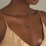 custom engravable Pendant Charm paperclip chain