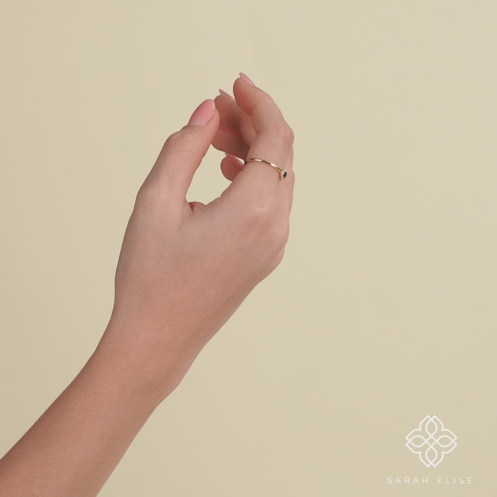 Gold Black Onyx Ring